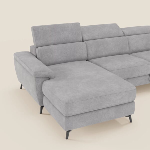 Estro Divano estraibile con chaise-longue e poggiatesta reclinabili in