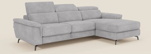 Estro Divano estraibile con chaise-longue e poggiatesta reclinabili in