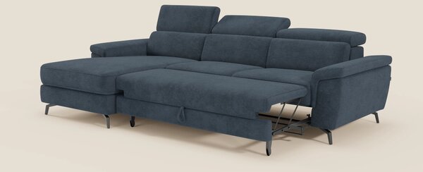 Estro Divano estraibile con chaise-longue e poggiatesta reclinabili in