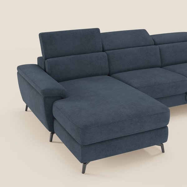 Estro Divano estraibile con chaise-longue e poggiatesta reclinabili in