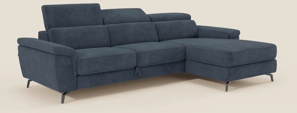 Estro Divano estraibile con chaise-longue e poggiatesta reclinabili in