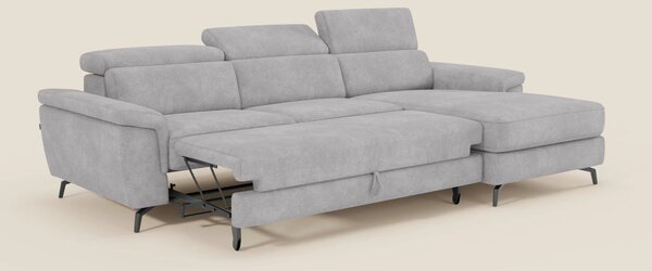 Estro Divano estraibile con chaise-longue e poggiatesta reclinabili in