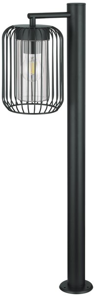 Paletto da Giardino Nero a Lanterna 80cm Base E27 IP54 - Serie NEXUS