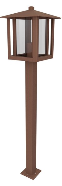 Paletto da Giardino Corten 80cm Acciaio INOX Base E27 - Serie PILLAR