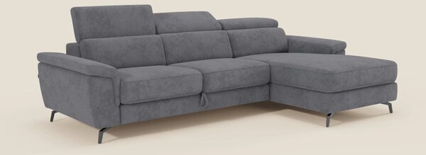 Estro Divano estraibile con chaise-longue e poggiatesta reclinabili in