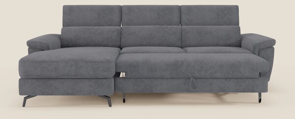Estro Divano estraibile con chaise-longue e poggiatesta reclinabili in