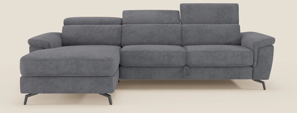 Estro Divano estraibile con chaise-longue e poggiatesta reclinabili in