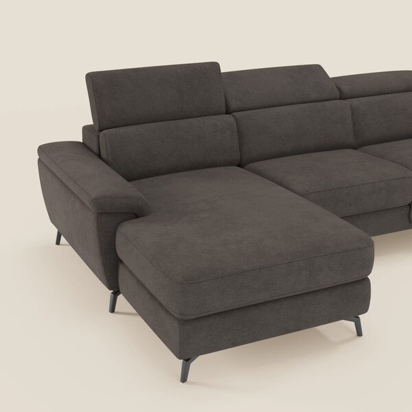 Estro Divano estraibile con chaise-longue e poggiatesta reclinabili in