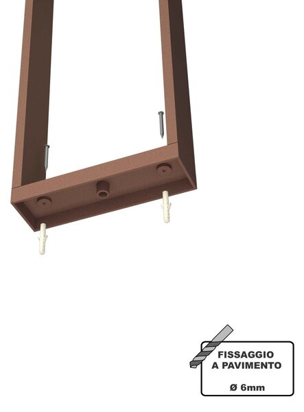 Paletto da giardino Solare Corten con Sensore di Mov. 80cm serie VELA Colore Bianco Naturale 4.000K