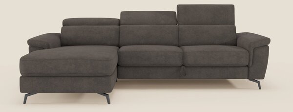 Estro Divano estraibile con chaise-longue e poggiatesta reclinabili in