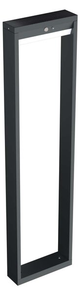 Paletto da giardino Solare Nero con Sensore di Mov. 80cm serie VELA Colore Bianco Naturale 4.000K