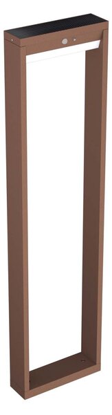 Paletto da giardino Solare Corten con Sensore di Mov. 80cm serie VELA Colore Bianco Naturale 4.000K
