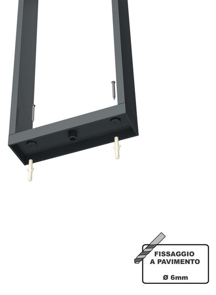 Paletto da giardino Solare Nero con Sensore di Mov. 80cm serie VELA Colore Bianco Naturale 4.000K