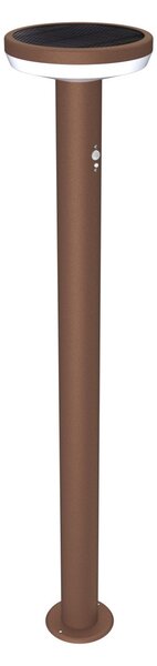 Paletto da giardino Solare Corten 80cm con Sensore Mov. e Picchetto Colore Bianco Naturale 4.000K