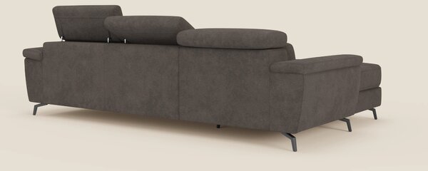 Estro Divano estraibile con chaise-longue e poggiatesta reclinabili in