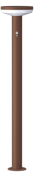 Paletto da giardino Solare Corten 80cm con Sensore Mov. e Picchetto Colore Bianco Naturale 4.000K