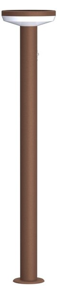 Paletto da giardino Solare Corten 80cm con Sensore Mov. e Picchetto Colore Bianco Naturale 4.000K