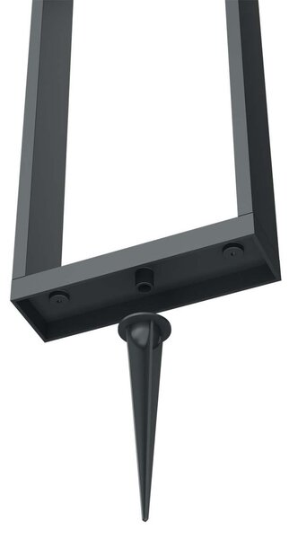 Paletto da giardino Solare Nero con Sensore di Mov. 80cm serie VELA Colore Bianco Naturale 4.000K