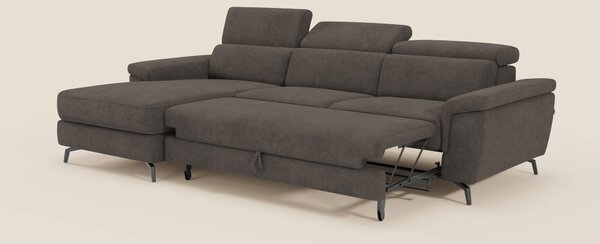 Estro Divano estraibile con chaise-longue e poggiatesta reclinabili in