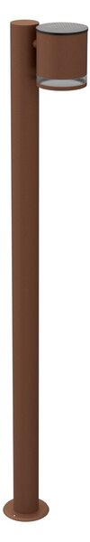 Paletto da Giardino Solare Corten da 100cm IP54 in Alluminio Colore Bianco Naturale 4.000K
