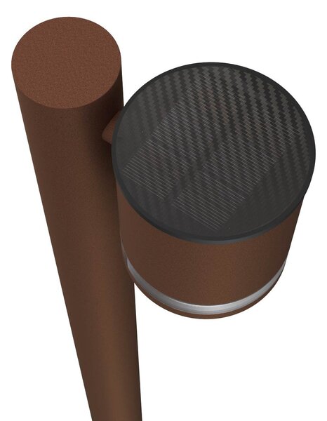 Paletto da Giardino Solare Corten da 100cm IP54 in Alluminio Colore Bianco Naturale 4.000K