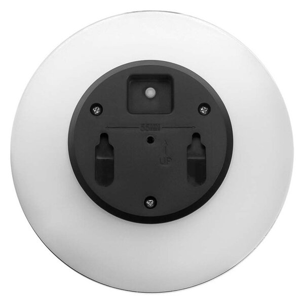 Applique Solare Tonda IP65 Nera da parete per Esterni Colore Bianco Naturale 4.000K