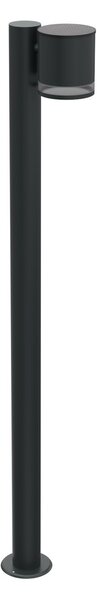 Paletto da Giardino Solare Nero da 100cm IP54 in Alluminio Colore Bianco Naturale 4.000K