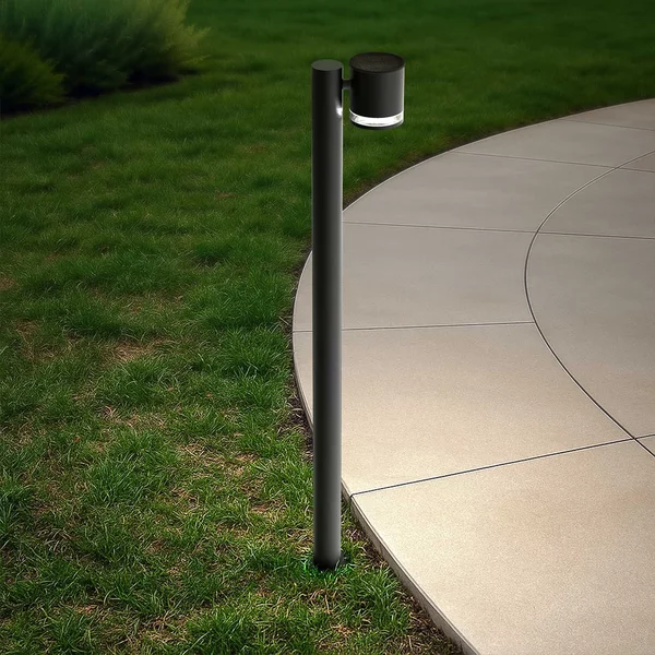 Paletto da Giardino Solare Nero da 100cm IP54 in Alluminio Colore Bianco Naturale 4.000K