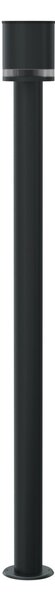 Paletto da Giardino Solare Nero da 100cm IP54 in Alluminio Colore Bianco Naturale 4.000K