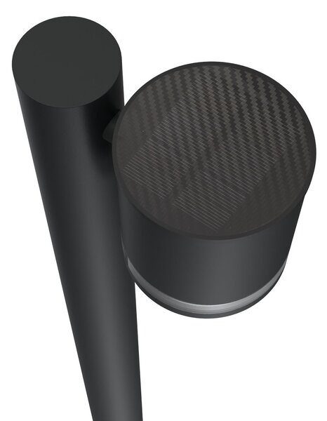 Paletto da Giardino Solare Nero da 100cm IP54 in Alluminio Colore Bianco Naturale 4.000K