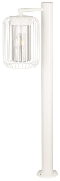 Paletto da Giardino Bianco a Lanterna 80cm Base E27 IP54 - Serie NEXUS