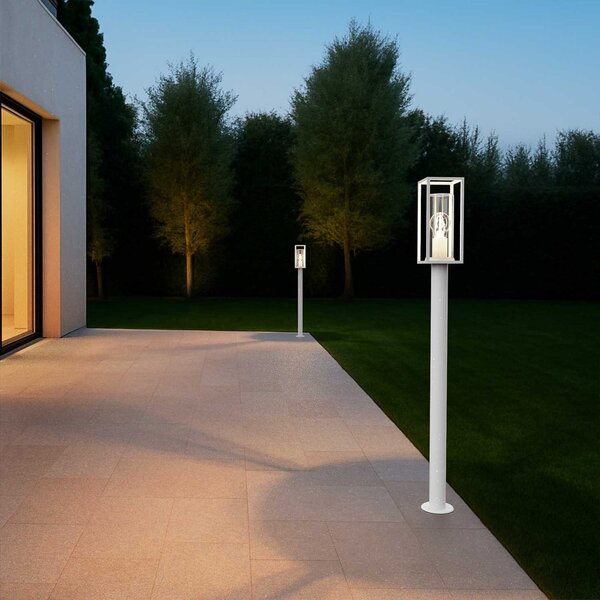 Paletto da Giardino Bianco 100cm Base E27 - Serie PRISM