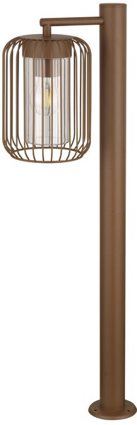 Paletto da Giardino Corten a Lanterna 80cm Base E27 IP54 - Serie NEXUS