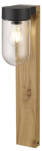 Paletto da Giardino 80cm color Legno in Acciaio INOX IP54 Base E27