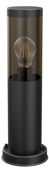 Paletto da Giardino Nero 40cm DarkLight Acciaio INOX base E27