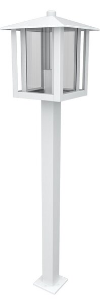 Paletto da Giardino Bianco 80cm Acciaio INOX Base E27 - Serie PILLAR