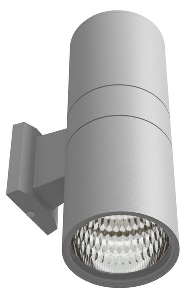 Applique Cilindrica Bidirezionale XL IP54 Con 2 basi E27 - Grigia