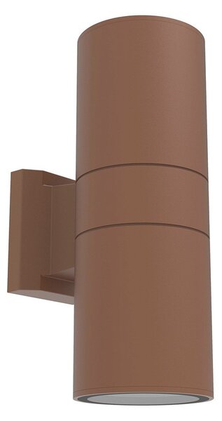 Applique Cilindrica Bidirezionale XL IP54 Con 2 basi E27 - Corten