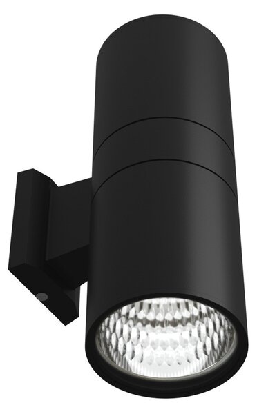 Applique Cilindrica Bidirezionale XL IP54 Con 2 basi E27 - Nera