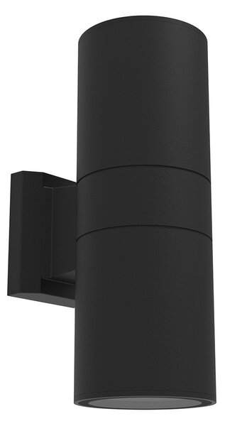 Applique Cilindrica Bidirezionale XL IP54 Con 2 basi E27 - Nera