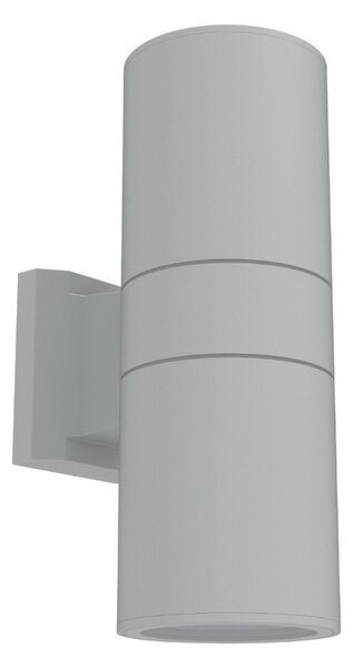 Applique Cilindrica Bidirezionale XL IP54 Con 2 basi E27 - Grigia