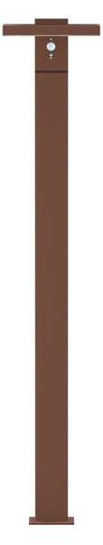 Paletto da giardino Solare Corten 100cm con Sensore Mov. e Picchetto Colore Bianco Naturale 4.000K