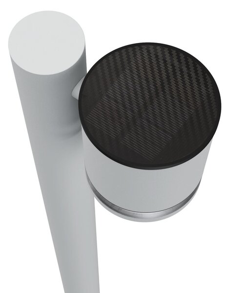 Paletto da Giardino Solare Bianco da 100cm IP54 in Alluminio Colore Bianco Naturale 4.000K