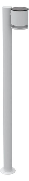 Paletto da Giardino Solare Bianco da 100cm IP54 in Alluminio Colore Bianco Naturale 4.000K