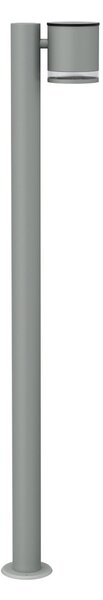 Paletto da Giardino Solare Grigio da 100cm IP54 in Alluminio Colore Bianco Naturale 4.000K