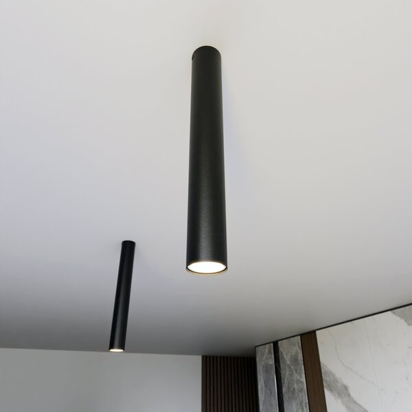 Plafoniera TECNO 1L da soffitto base GU10 Nera