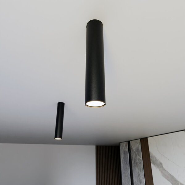 Plafoniera TECNO 1M da soffitto base GU10 Nera