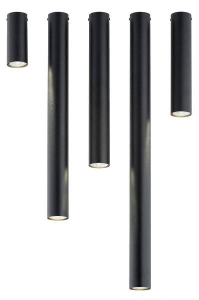 Plafoniera TECNO 1L da soffitto base GU10 Nera