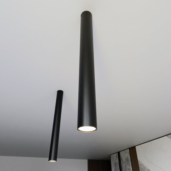 Plafoniera TECNO 1XL da soffitto base GU10 Nera
