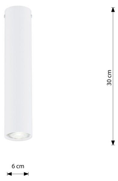 Plafoniera TECNO 1M da soffitto base GU10 Bianca